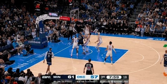 世界杯抽签时间-无所不能！兰德尔封盖SGA&amp;进攻端予取予求两节半已经砍下26+5+5